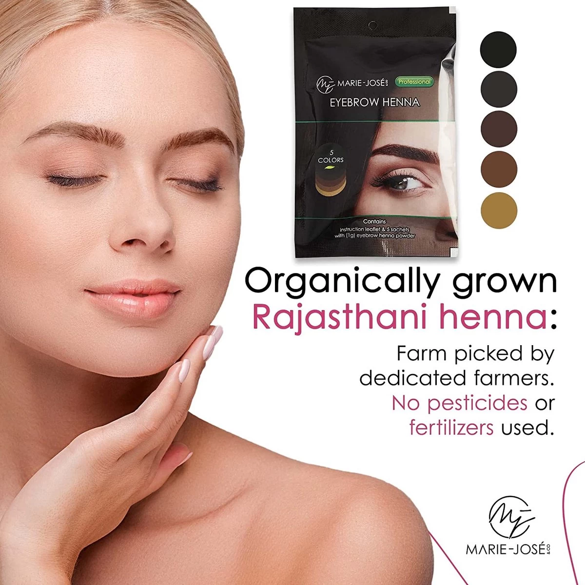 Henna Wenkbrauwverf 5 Kleuren | Henna Brows |Geschikt Voor Minstens 25 Toepassingen | Zelf Je Perfecte Kleur Samenstellen! - Afbeelding 7