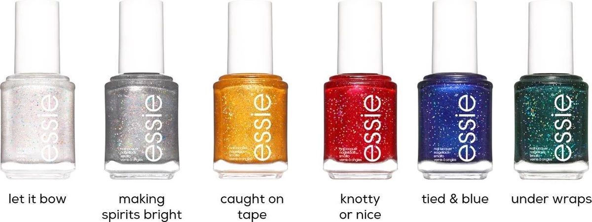 Essie Winter Collection Nagellak – 667 Knotty Or Nice - Rode Glitter Nagellak - Afbeelding 9