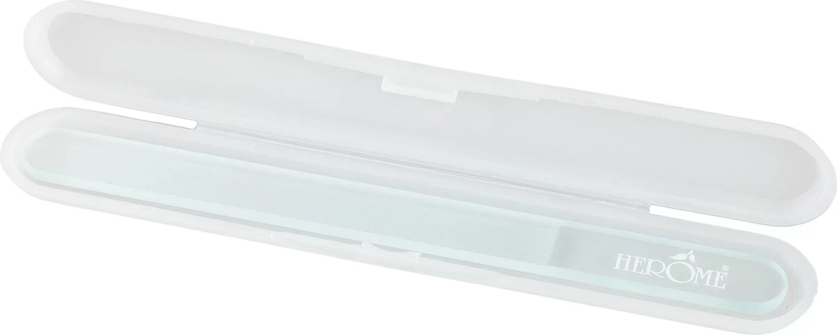 Herome Glazen Nagelvijl Glasvijl Reisformaat - Glass Nail File Travelsize - Voorkomt Splijten En Haakjes - Afbeelding 6