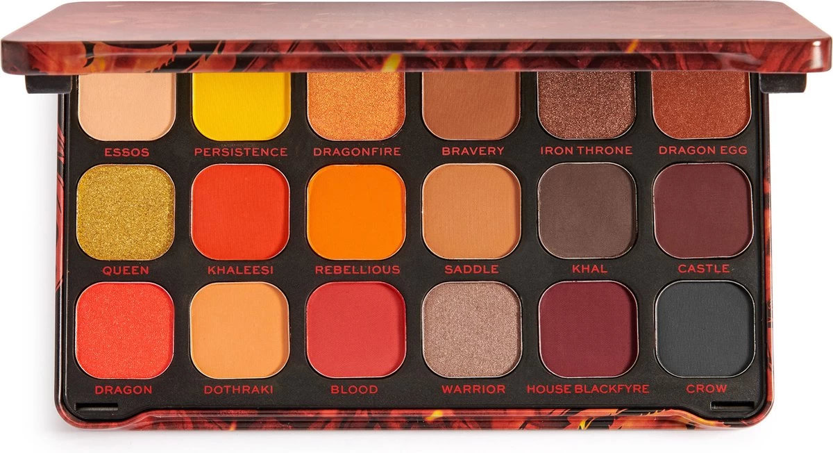 Makeup Revolution X Game Of Thrones Mother Of Dragons Forever Flawless Shadow Palette - Oogschaduw Palette - Afbeelding 5