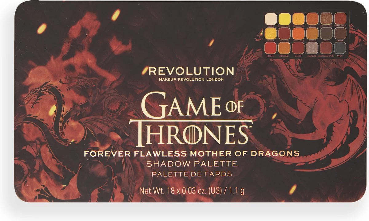 Makeup Revolution X Game Of Thrones Mother Of Dragons Forever Flawless Shadow Palette - Oogschaduw Palette - Afbeelding 4