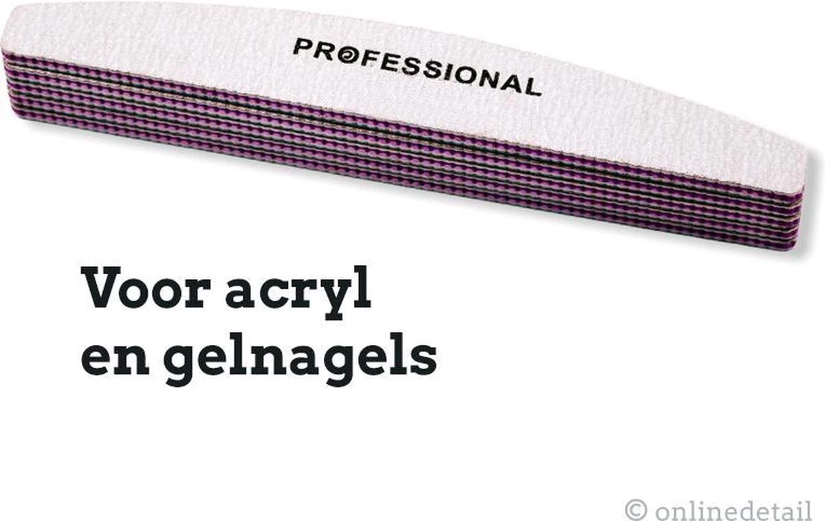 Professionele Nagelvijl 10 Pcs - Moon #180/240 - Top Kwaliteit - Gratis Verzending - Afbeelding 5