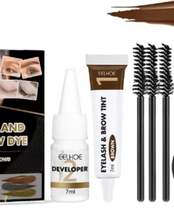 2 In 1 - Henna Wenkbrauwverf En Wimperverf - Bruin - Henna Brows - DIY Henna Brows Kit - Starterspakket