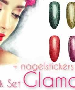 Braembles® -Gellak - Set - Glamour + -Gratis -Nagelstickers- + -Nagelvijl- 6-delige - Gel Nagellak - Gellak Starterspakket - Pink Gellac - Gellac - Nagels - 8ML - UV-LEDlamp - Kerstcadeau - Kerst -
