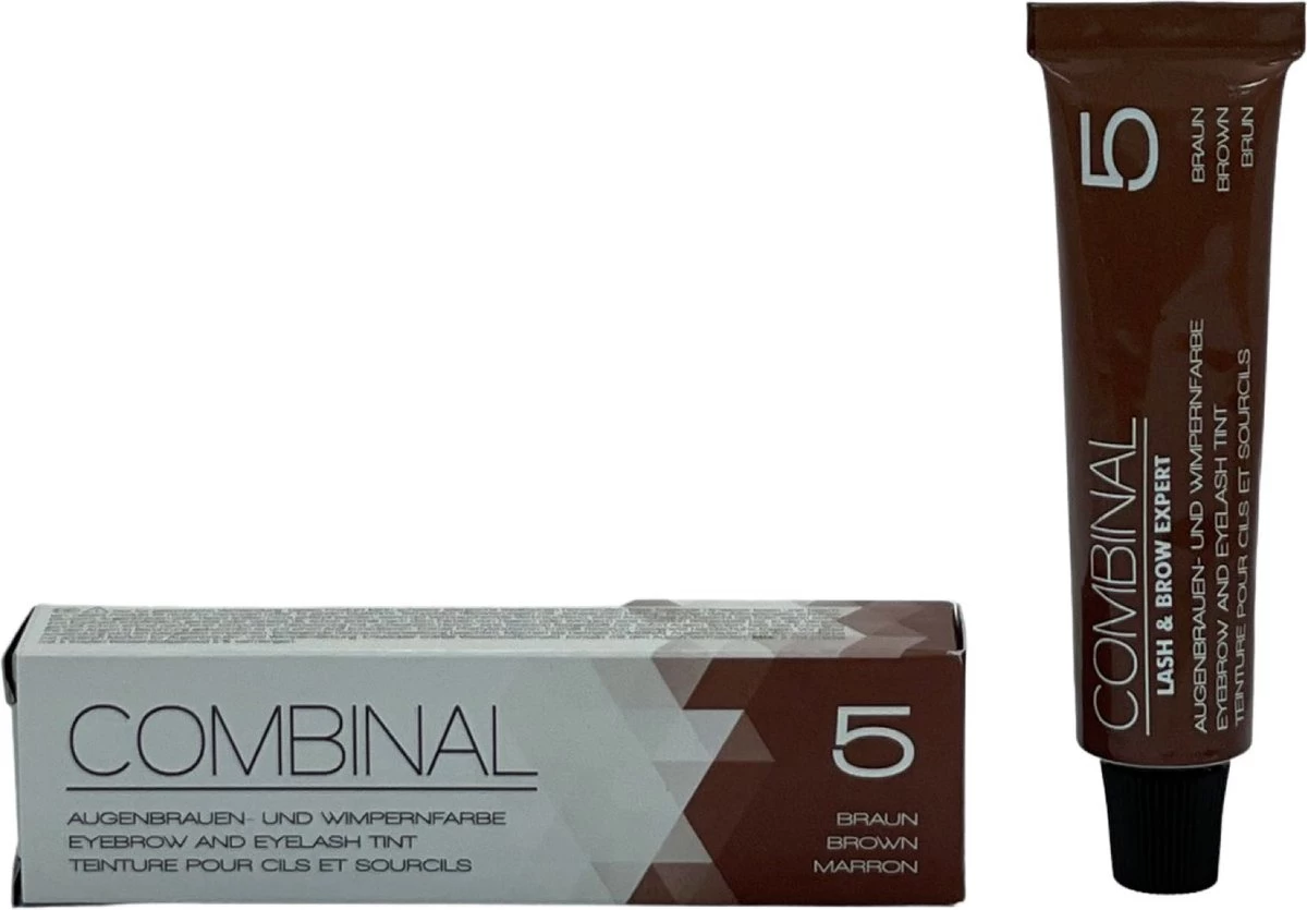 Combinal Wenkbrauw En Wimperverf - Bruin + Combinal Waterstofperoxide 5% - Wimpers - Wenkbrauwen - Wenkbrauwverf - Combideal - Afbeelding 3