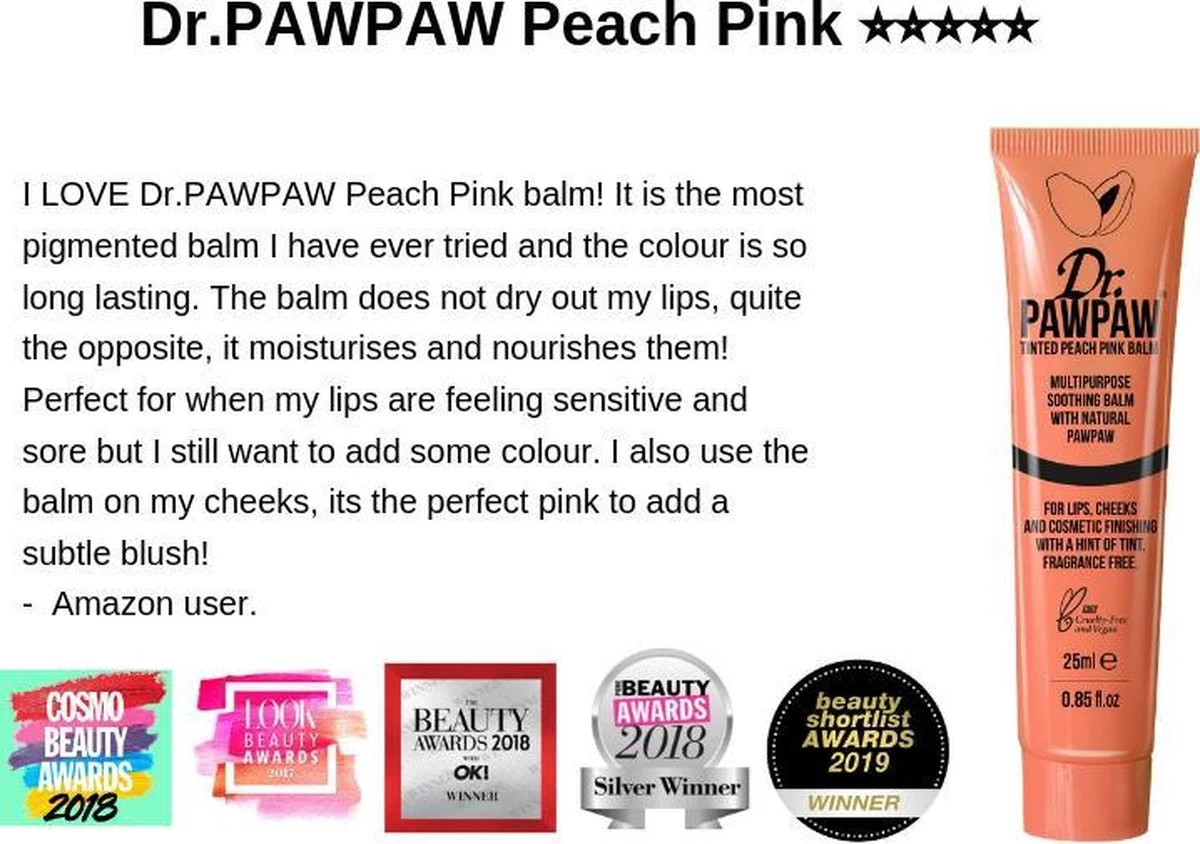 Dr. PAWPAW - Tinted Peach Pink Balm - Afbeelding 6