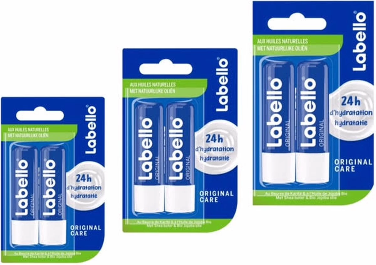Labello Original Lippenbalsem - 6 X 4,8 Gram / 5,5 Ml