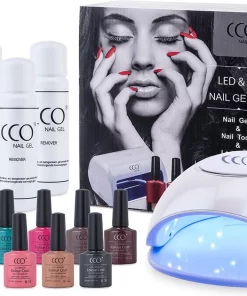CCO Gellak Starterspakket - Gel Nagellak - Large Met 48Watt Led Lamp - 8 Gellak Kleuren Van CCO