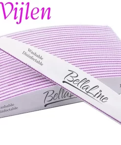 BellaLine - 25 Nagelvijlen - Kunstnagels - Moonvijl - Zebra Vijl - Nagelvijl - Nagels - Nail Art - Nagelverzorging - Nepnagels - Acrylnagels - Gelnagels - Nails - Moon - UV Nagel Gel - Zachte Vijl 100/180 - Nagel Vijl