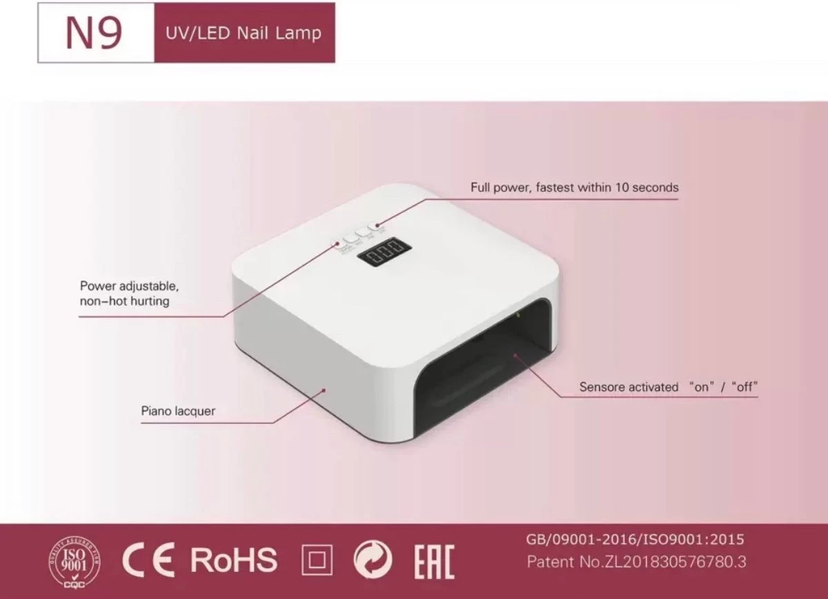 2022 Premium 2 In 1 UV/LED Lamp - 60W/33 LEDs - Wit Kleur - Luxe Kwaliteit -Nagelstudio - Professioneel Gebruik - Gelnagels - Nageldroger - Top Coat Nageldroger - Acrylnagels - 2022 Hot Item - Origineel - Tafel Nageldroger - Nagellamp - Afbeelding 2