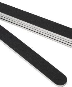Merkloos 5x Rechte Nagel Vijlen #100/180, Zwart