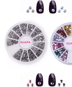 GUAPÀ® Nail Art Nagel Decoratie Steentjes & Diamantjes Inclusief Nail Art Nagellijm 3 Ml