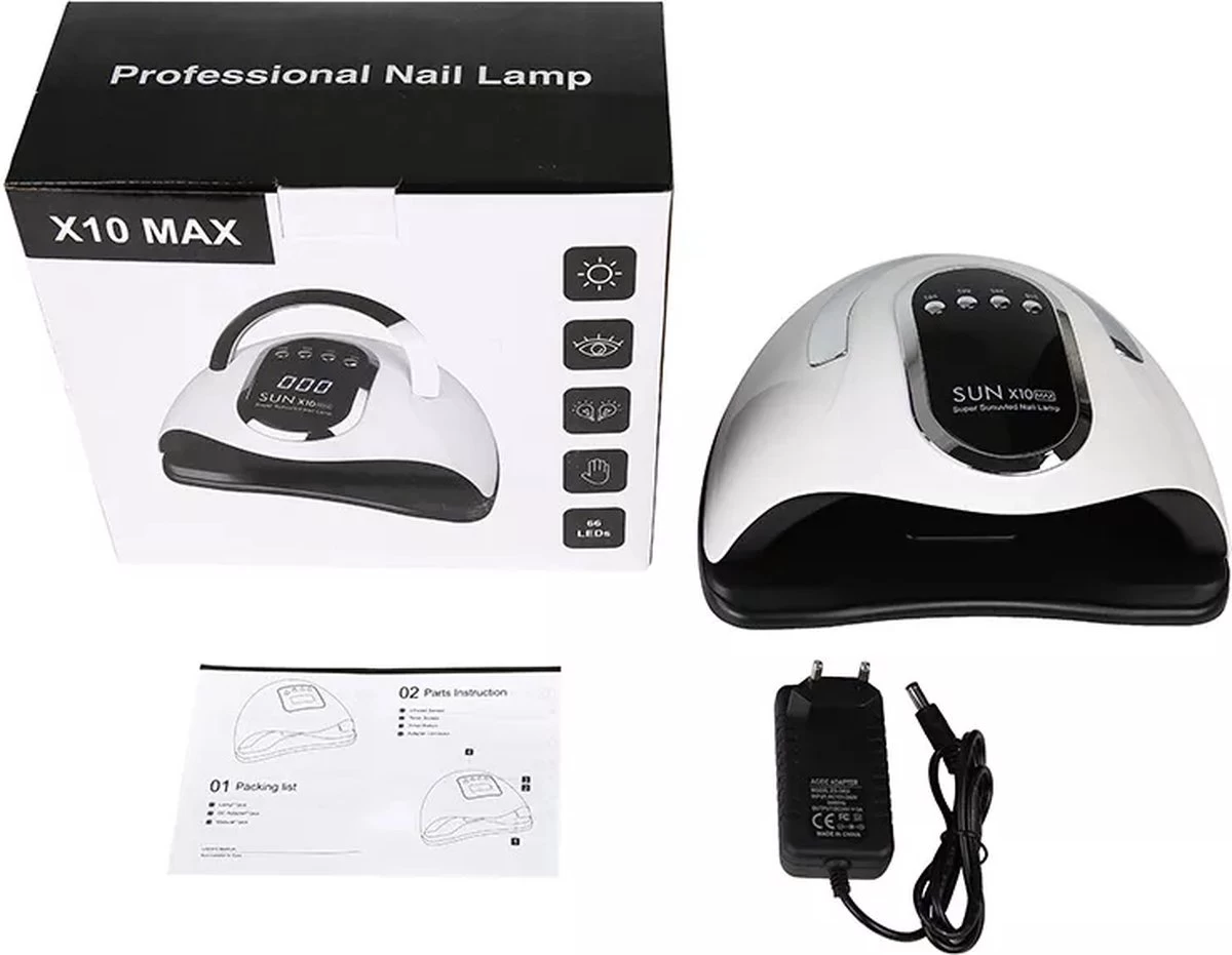 280 Watt UV LED Lamp Nagels - 66 Leds - SUN X10 MAX - Nagel UV Lamp - Gellak Lamp - Nagellamp - Nagellamp Led - Nagellamp Voor Gel Nagellak - Nagellamp Led Uv - Nagellamp Uv - Nagellamp Gelnagels - Gellak - Nageldroger - Afbeelding 7