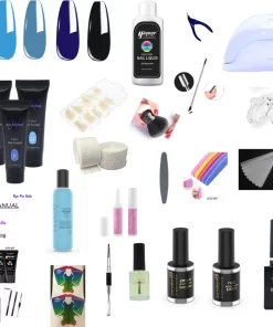 Eye For Nails Polygel Kit UV Led Lamp 54 Watt 4 Kleuren 26 Delig Nageldroger French Manicure Kit Polygel Starterspakket Start Pakket French Manicure Nagel Verlenging Nail Extension Kit