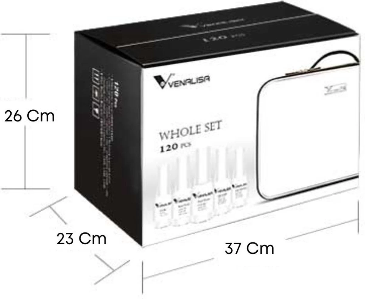 Venalisa 120 Set | 12ml Per Stuk | Professionele Set | Gellak Nagellak | Inclusief Koffer | Polygel | Polygel Kleuren | Polygel Nagels | Polygel Kit - Afbeelding 2