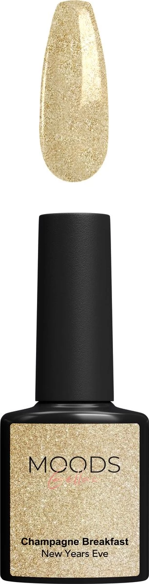 Moods Gellac - Champagne Breakfast - Gellak - Glitter Goud - 15ML