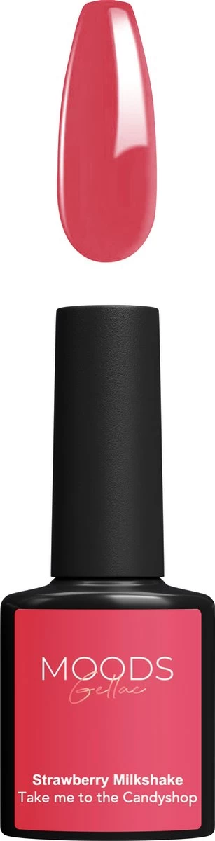 Moods Gellac - Strawberry Milkshake - Gellak - Neon Roze - 15ML
