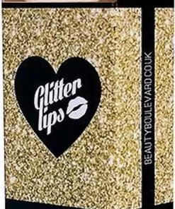 Glitterlips Midas Kiss 3 Piece Gift Set: Gloss Bond 3.5ml - Glitter 3g - Lip Brush
