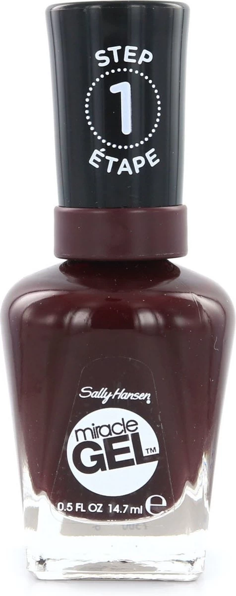 Sally Hansen Miracle Gel Nagellak - 480 Wine Stock - Rood - Afbeelding 3