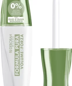 Deborah Milano Formula Pura Volume & Forza Mascara - Volume Mascara Voor De Gevoelige Ogen - 96% Natuurlijke Ingrediënten - Beschermend En Voedend - Zwart - 12 Ml