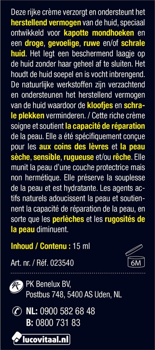 Lucovitaal - Kapotte Mondhoeken Crème - Lippenbalsem - Afbeelding 8