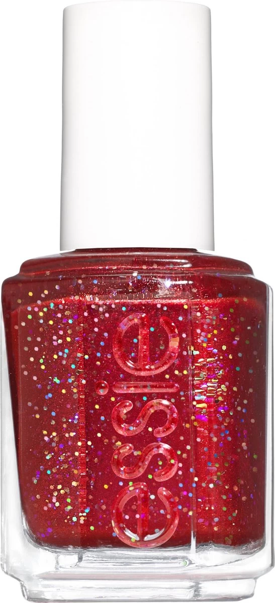Essie Winter Collection Nagellak – 667 Knotty Or Nice - Rode Glitter Nagellak - Afbeelding 2