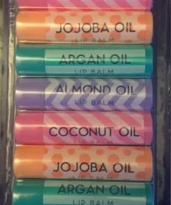 MAX Lippenbalsem 8 Stuks In Diverse Smaken 2 X Coconut - 2 X Argan -2 X Jojoba -2 X Almond - Lippen Balsem