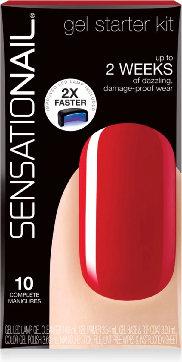 Sensationail Starter Kit - Scarlet Red - Gel Nagellak - Afbeelding 2