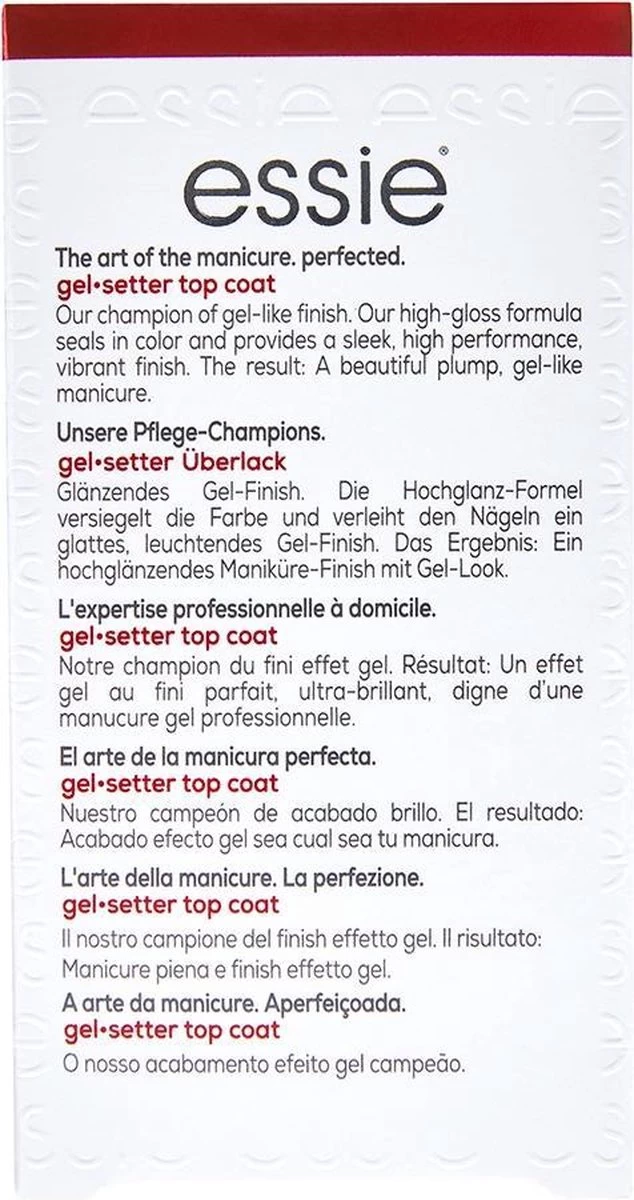 Essie Nagelverzorging - Gel Setter - Topcoat Met Gelglans Finish - Afbeelding 2