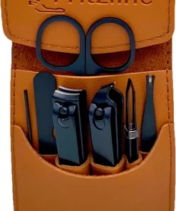 Fritzline© Manicureset 7 Delig - Nagelset Incl. Nagelvijl & Nagelknipper - Nagel Verzorging - Zwart