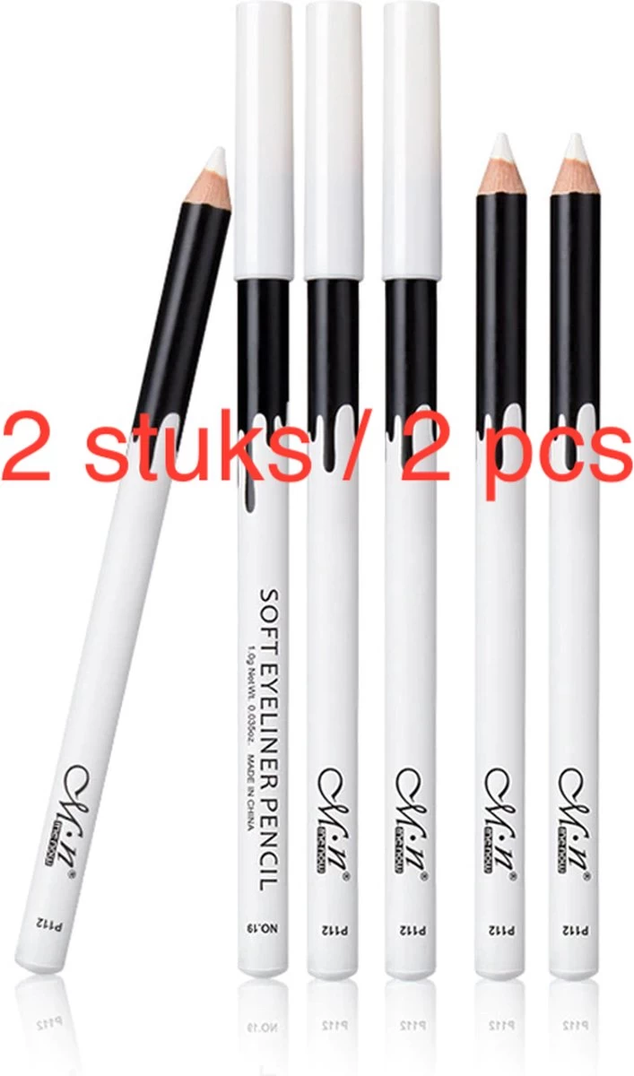 Witte Soft Eyeliner - 2 Stuks - Zachte Eyeliner - White Eyeliner - 2 Pieces - - Afbeelding 4