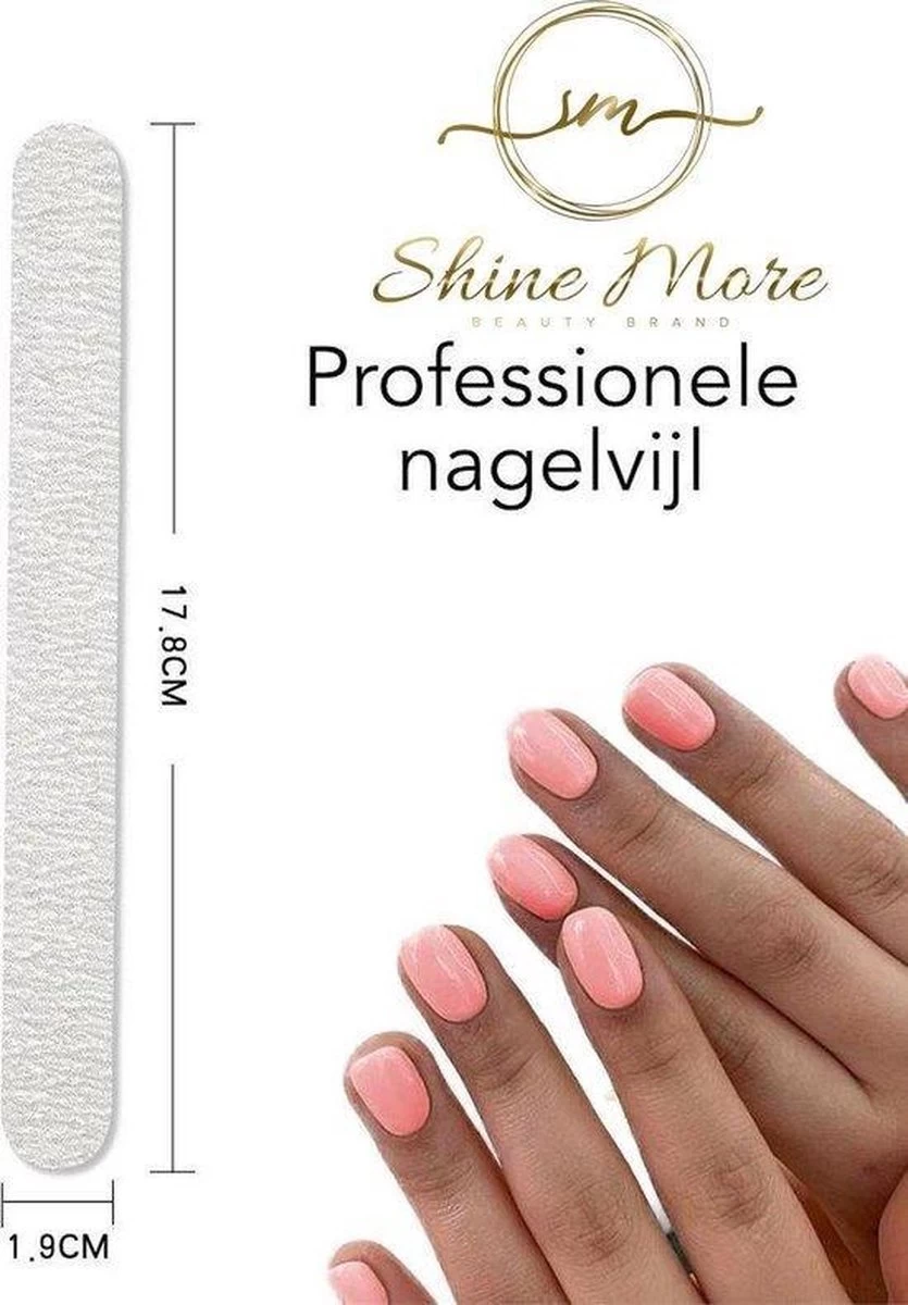 Shinemore ® Poly Gel Kit - Gellak Starters Pakket Incl. UV Nageldroger - 3 Kleuren Polygel - Nageltips - Top & Base Coat - Nageldroger - Poly Acryl Nagels - Polygel Set - White Glitter , Pink Glitter , Blue Glitter - Afbeelding 7