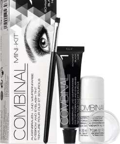 Combinal Wenkbrauw- En Wimperverf Zwart Kit