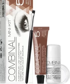 Combinal Wenkbrauw- En Wimperverf Bruin Kit