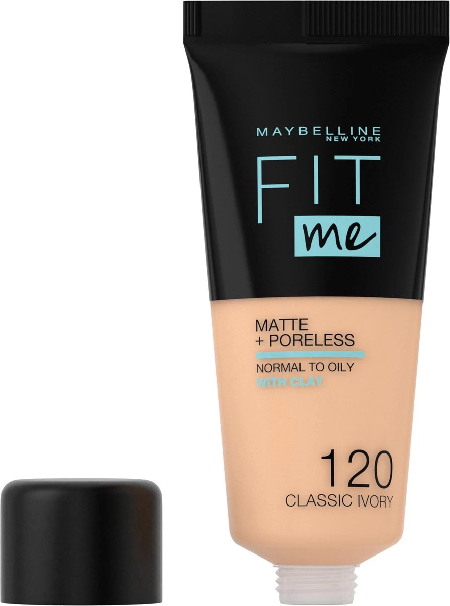 Maybelline Fit Me Matte & Poreless Foundation - 120 Classic Ivory - Afbeelding 3
