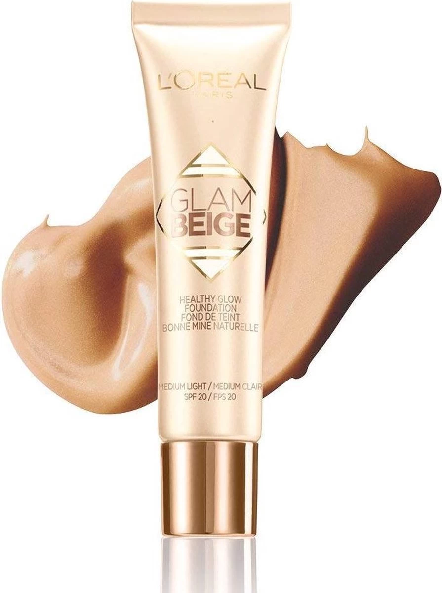 L'Oréal Glam Beige Healthy Glow Foundation - Medium Light - Afbeelding 2