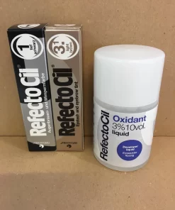 RefectoCil 2 Stuks Nr.1 Zwart + Nr.3.1 Lichtbruin + 100ml Oxidant