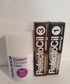 RefectoCil 2 Stuks Nr.1 Zwart + Nr.3 Natuurbruin + 100ml Crème Oxidant