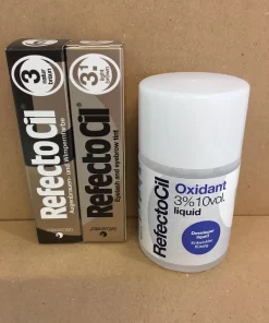 RefectoCil 2 Stuks Nr. 3 Natuurbruin En Nr. 3.1 Lichtbruin + 100ml Oxidant