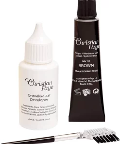 Christian Faye Wenkbrauw- En Wimperverfkit - Donkerbruin