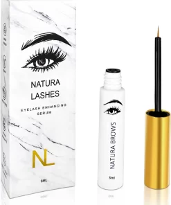 NATURA LASHES - WIMPERSERUM - LASH SERUM - EYELASH GROWTH SERUM - ECHTE RESULTATEN - TOT 55% LANGER EN 75% VOLUMINEUZER OGENDE WIMPERS