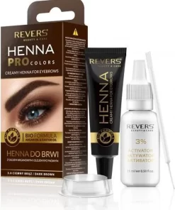 REVERS® Eyebrow Henna Pro Colours Dark Brown 15ml.+15ml.